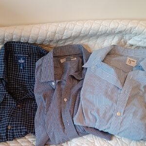 Lot Of Three Old Navy Men's Dress Shirts XL